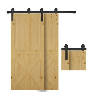 Σετ Μηχανισμού για Συρόμενες Ξύλινες Πόρτες 2 m HOMCOM B81-028