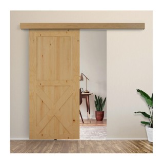 Σετ Μηχανισμού για Συρόμενες Ξύλινες Πόρτες 2 m HOMCOM B81-006