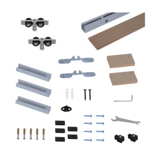 Σετ Μηχανισμού για Συρόμενες Ξύλινες Πόρτες 2 m HOMCOM B81-006 Σετ Μηχανισμού για Συρόμενες Ξύλινες Πόρτες 2 m HOMCOM B81-006