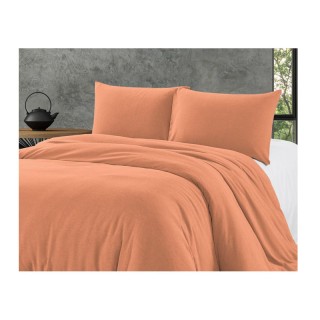 Σετ Μονή Παπλωματοθήκη με Μαξιλαροθήκη 140 x 220 cm Χρώματος Πορτοκ... Σετ Μονή Παπλωματοθήκη με Μαξιλαροθήκη 140 x 220 cm Χρώματος Πορτοκ...