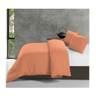 Σετ Μονή Παπλωματοθήκη με Μαξιλαροθήκη 140 x 220 cm Χρώματος Πορτοκ... Σετ Μονή Παπλωματοθήκη με Μαξιλαροθήκη 140 x 220 cm Χρώματος Πορτοκ...