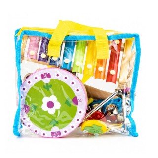 Σετ Μουσικής με 14 Όργανα και Τσάντα Μεταφοράς Ecotoys MK0700301 Σετ Μουσικής με 14 Όργανα και Τσάντα Μεταφοράς Ecotoys MK0700301