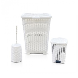 Σετ Μπάνιου 3 τμχ Χρώματος Λευκό MWS18450