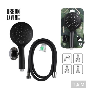 Σετ Ντουζιέρας 3 τμχ Χρώματος Μαύρο Urban Living 44018 Σετ Ντουζιέρας 3 τμχ Χρώματος Μαύρο Urban Living 44018