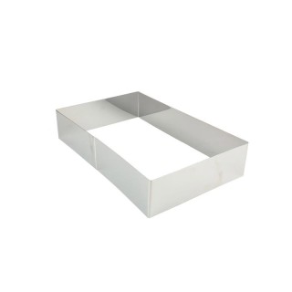 Σετ Ορθογώνια Ανοξείδωτα Τσέρκια - Κουπ Πατ Ζαχαροπλαστικής 3 τμχ L...