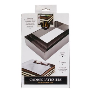 Σετ Ορθογώνια Ανοξείδωτα Τσέρκια - Κουπ Πατ Ζαχαροπλαστικής 3 τμχ L... Σετ Ορθογώνια Ανοξείδωτα Τσέρκια - Κουπ Πατ Ζαχαροπλαστικής 3 τμχ L...