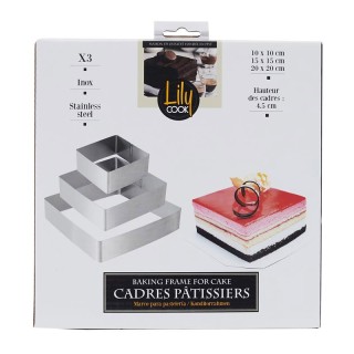 Σετ Ορθογώνια Ανοξείδωτα Τσέρκια - Κουπ Πατ Ζαχαροπλαστικής 3 τμχ L... Σετ Ορθογώνια Ανοξείδωτα Τσέρκια - Κουπ Πατ Ζαχαροπλαστικής 3 τμχ L...