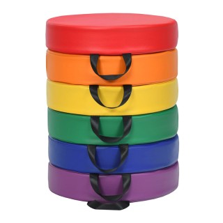 Σετ Παιδικά Στρογγυλά Μαξιλάρια Δαπέδου 6 τμχ Costway FH10074CL Σετ Παιδικά Στρογγυλά Μαξιλάρια Δαπέδου 6 τμχ Costway FH10074CL