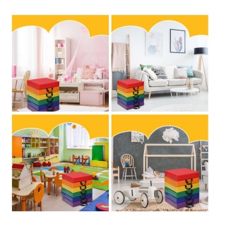 Σετ Παιδικά Τετράγωνα Μαξιλάρια Δαπέδου 6 τμχ Costway FH10075CL