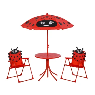 Kinder Garten Lounge Set mit Tisch, 2 Stühlen und Sonnenschirm Ostern...