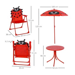 Σετ Παιδικό Σαλόνι Κήπου με Τραπέζι 2 Καρέκλες και Ομπρέλα Πασχαλίτ... Σετ Παιδικό Σαλόνι Κήπου με Τραπέζι 2 Καρέκλες και Ομπρέλα Πασχαλίτ...