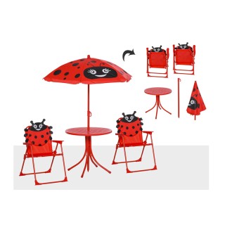 Σετ Παιδικό Σαλόνι Κήπου με Τραπέζι 2 Καρέκλες και Ομπρέλα Πασχαλίτ... Σετ Παιδικό Σαλόνι Κήπου με Τραπέζι 2 Καρέκλες και Ομπρέλα Πασχαλίτ...