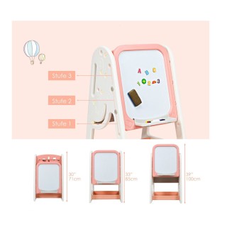 Σετ Παιδικός Μαγνητικός Πίνακας Διπλής Όψης - Καβαλέτο με Καρέκλα Χ... Σετ Παιδικός Μαγνητικός Πίνακας Διπλής Όψης - Καβαλέτο με Καρέκλα Χ...