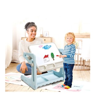 Σετ Παιδικός Μαγνητικός Πίνακας / Τραπέζι Ζωγραφικής με Καρέκλα Χρώ...