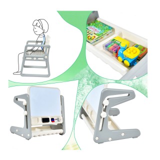 Σετ Παιδικός Μαγνητικός Πίνακας / Τραπέζι Ζωγραφικής με Καρέκλα Χρώ...