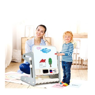 Σετ Παιδικός Μαγνητικός Πίνακας / Τραπέζι Ζωγραφικής με Καρέκλα Χρώ...