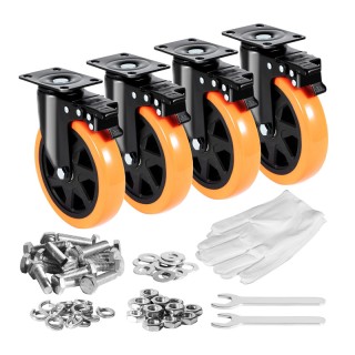 Σετ Περιστρεφόμενα Ροδάκια Βαρέως Τύπου για Έπιπλα 1272 Kg 4 τμχ VE... Σετ Περιστρεφόμενα Ροδάκια Βαρέως Τύπου για Έπιπλα 1272 Kg 4 τμχ VE...