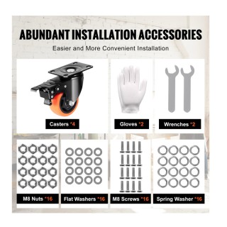 Σετ Περιστρεφόμενα Ροδάκια Βαρέως Τύπου για Έπιπλα 452 Kg 4 τμχ VEV... Σετ Περιστρεφόμενα Ροδάκια Βαρέως Τύπου για Έπιπλα 452 Kg 4 τμχ VEV...