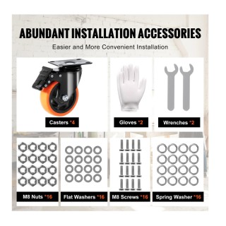 Σετ Περιστρεφόμενα Ροδάκια Βαρέως Τύπου για Έπιπλα 636 Kg 4 τμχ VEV... Σετ Περιστρεφόμενα Ροδάκια Βαρέως Τύπου για Έπιπλα 636 Kg 4 τμχ VEV...