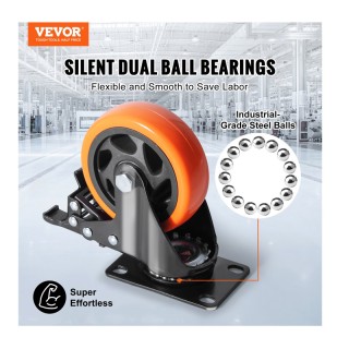 Σετ Περιστρεφόμενα Ροδάκια Βαρέως Τύπου για Έπιπλα 636 Kg 4 τμχ VEV... Σετ Περιστρεφόμενα Ροδάκια Βαρέως Τύπου για Έπιπλα 636 Kg 4 τμχ VEV...