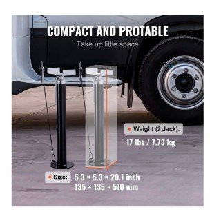 Σετ Πλαϊνές Υποδοχές Στήριξης Τροχόσπιτου 2.27T με Ρυθμιζόμενο Ύψος...