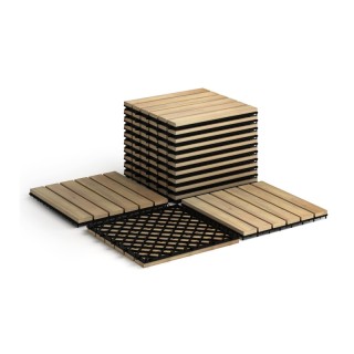 Σετ Πλακάκια από Ξύλο Ακακίας 30 x 30 cm 10 τμχ Costway HW65267 Σετ Πλακάκια από Ξύλο Ακακίας 30 x 30 cm 10 τμχ Costway HW65267