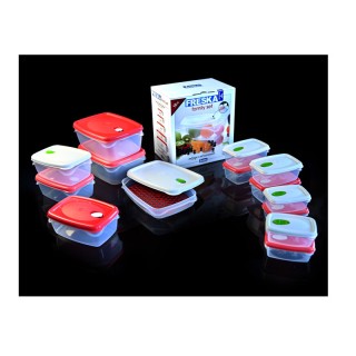 Σετ Πλαστικά Δοχεία Φαγητού με Καπάκια 15 τμχ Freska Family Bama 45092 Σετ Πλαστικά Δοχεία Φαγητού με Καπάκια 15 τμχ Freska Family Bama 45092