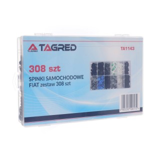 Σετ Πλαστικά Κλιπς Αυτοκινήτου Fiat σε Κασετίνα 308 τμχ TAGRED TA1143 Σετ Πλαστικά Κλιπς Αυτοκινήτου Fiat σε Κασετίνα 308 τμχ TAGRED TA1143