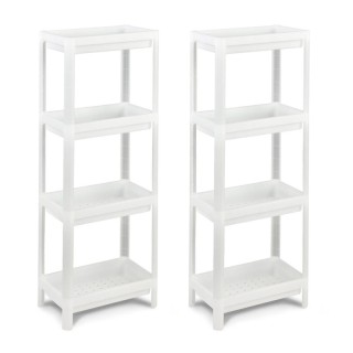 Σετ Πλαστικές Ραφιέρες με 4 Ράφια 36 x 23 x 99.5 cm 2 τμχ Costway J... Σετ Πλαστικές Ραφιέρες με 4 Ράφια 36 x 23 x 99.5 cm 2 τμχ Costway J...