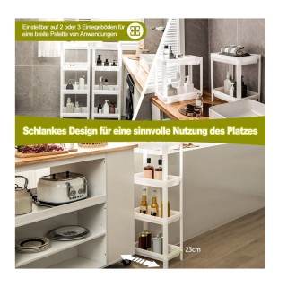 Σετ Πλαστικές Ραφιέρες με 4 Ράφια 36 x 23 x 99.5 cm 2 τμχ Costway J...