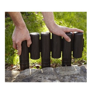 Σετ Πλαστική Μπορντούρα Κήπου 2.3 m 6 τμχ Χρώματος Σκούρο Καφέ Bama... Σετ Πλαστική Μπορντούρα Κήπου 2.3 m 6 τμχ Χρώματος Σκούρο Καφέ Bama...