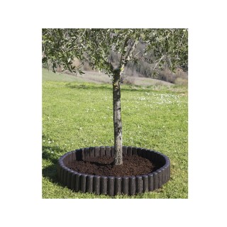 Σετ Πλαστική Μπορντούρα Κήπου 2.3 m 6 τμχ Χρώματος Σκούρο Καφέ Bama...