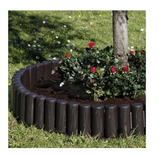 Σετ Πλαστική Μπορντούρα Κήπου 2.3 m 6 τμχ Χρώματος Σκούρο Καφέ Bama...