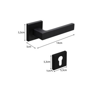 Σετ Πόμολα Μεσόπορτας με Ροζέτα 2 τμχ Ruhhy 21937