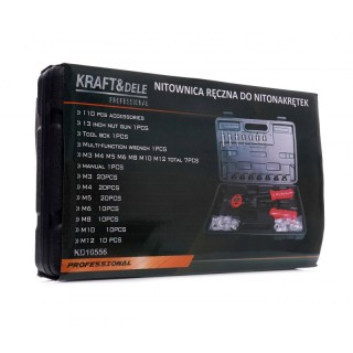 Σετ Πριτσιναδόρος Σπειρωμάτων Χειρός M3-M12 με Πριτσίνια 110 τμχ Kr...