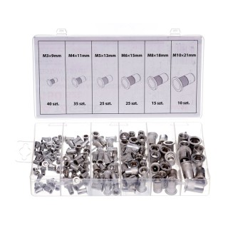 Σετ Πριτσίνια Αλουμινίου με Σπείρωμα M3 - M10 σε Κασετίνα 150 τμχ T...