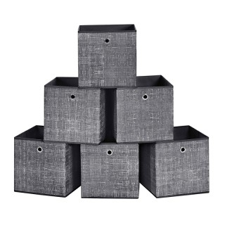 Σετ Πτυσσόμενα Υφασμάτινα Κουτιά Αποθήκευσης 30 x 30 x 30 cm 6 τμχ ...