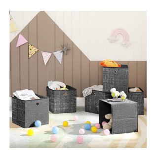 Σετ Πτυσσόμενα Υφασμάτινα Κουτιά Αποθήκευσης 30 x 30 x 30 cm 6 τμχ ...