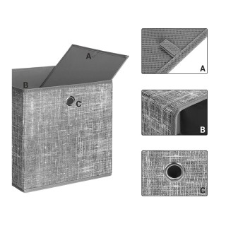 Σετ Πτυσσόμενα Υφασμάτινα Κουτιά Αποθήκευσης 30 x 30 x 30 cm 6 τμχ ... Σετ Πτυσσόμενα Υφασμάτινα Κουτιά Αποθήκευσης 30 x 30 x 30 cm 6 τμχ ...