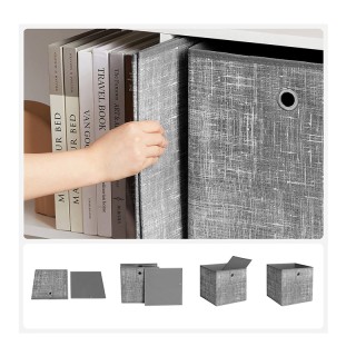 Σετ Πτυσσόμενα Υφασμάτινα Κουτιά Αποθήκευσης 30 x 30 x 30 cm 6 τμχ ... Σετ Πτυσσόμενα Υφασμάτινα Κουτιά Αποθήκευσης 30 x 30 x 30 cm 6 τμχ ...