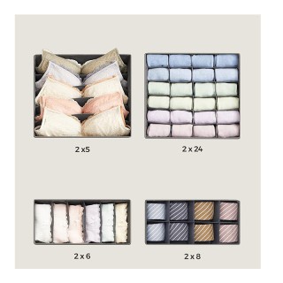 Σετ Πτυσσόμενα Κουτιά Αποθήκευσης για Εσώρουχα και Κάλτσες 8 τμχ So... Σετ Πτυσσόμενα Κουτιά Αποθήκευσης για Εσώρουχα και Κάλτσες 8 τμχ So...