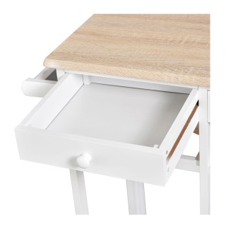 Σετ Πτυσσόμενο Ξύλινο Τρόλεϊ Κουζίνας με 2 Σκαμπό 83.5 x 74 x 83 cm...