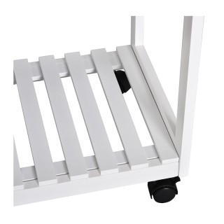 Σετ Πτυσσόμενο Ξύλινο Τρόλεϊ Κουζίνας με 2 Σκαμπό 83.5 x 74 x 83 cm...