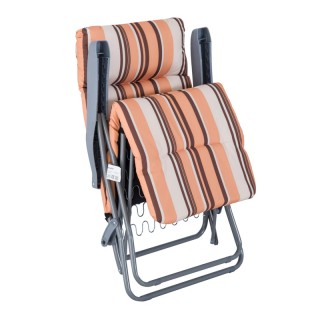 Σετ Πτυσσόμενες Καρέκλες Εξωτερικού Χώρου με Ρυθμιζόμενη Πλάτη Χρώμ...