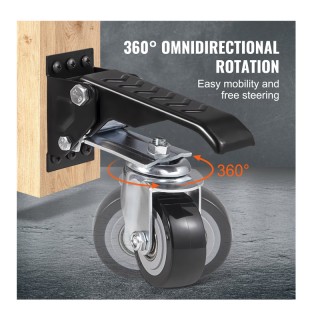 Σετ Περιστρεφόμενα Ροδάκια Βαρέως Τύπου για Έπιπλα 299.4 Kg 4 τμχ V...