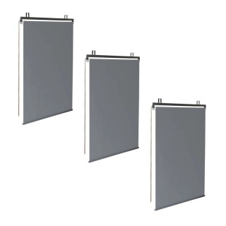 Σετ Ρόλερ Ολικής Συσκότισης Blackout 120 x 225 cm 3 τμχ Χρώματος Γκ... Σετ Ρόλερ Ολικής Συσκότισης Blackout 120 x 225 cm 3 τμχ Χρώματος Γκ...