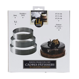 Σετ Στρογγυλά Ανοξείδωτα Τσέρκια - Κουπ Πατ Ζαχαροπλαστικής 3 τμχ L... Σετ Στρογγυλά Ανοξείδωτα Τσέρκια - Κουπ Πατ Ζαχαροπλαστικής 3 τμχ L...