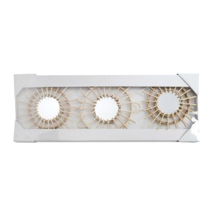 Σετ Στρογγυλοί Καθρέπτες Τοίχου με Πλαίσιο Μπαμπού 28 cm 3 τμχ Home...