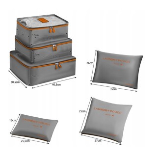 Σετ Τσάντες Οργάνωσης Βαλίτσας 6 τμχ Trizand 23183 Σετ Τσάντες Οργάνωσης Βαλίτσας 6 τμχ Trizand 23183