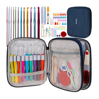 Σετ Βελονάκια Πλεξίματος με Αξεσουάρ και Θήκη 86 τμχ Ruhhy 19456